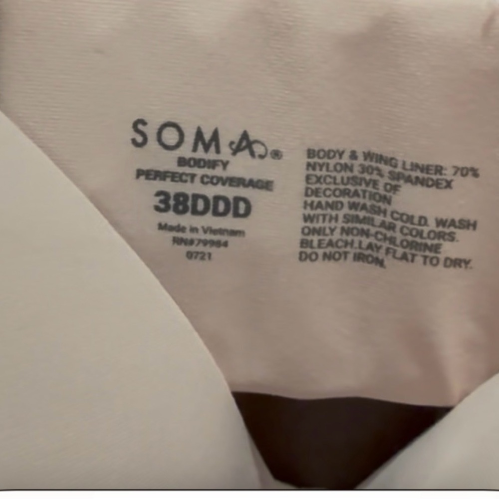 Soma 38DDD Bodify Perfect Coverage Blush Bra, like new - Picture 8 of 8